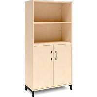 Office kontorskab 1660x800mm birk med sort stel