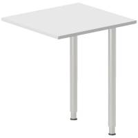 Office skrivebord tilbygning 60x60cm i lys gr&aring; med alugr&aring;t stel