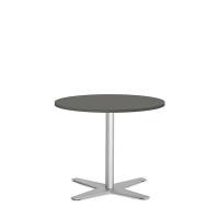 Amy cafebord Ø65cm h:53,5cm antracit med facetkant alugråt stel