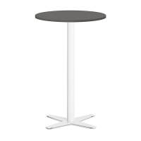 Amy cafebord Ø65cm højde 105cm antracit med hvidt understel