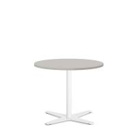 Amy cafebord &Oslash;65cm h:56,5cm lys gr&aring; med facetkant hvidt stel