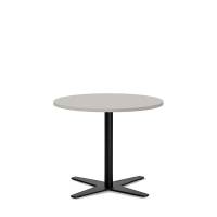 Amy cafebord Ø65cm h:56,5cm lys grå med facetkant sort stel