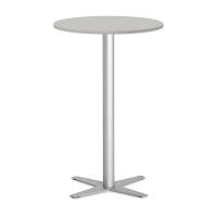 Amy cafebord &Oslash;65cm h&oslash;jde 105cm gr&aring; bordplade med alugr&aring;t stel