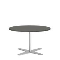Amy cafebord &Oslash;90cm h:53,5cm antracit med facetkant alugr&aring;t stel