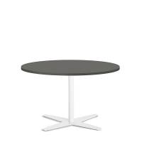 Amy cafebord Ø90cm h:53,5cm antracit med facetkant hvidt stel