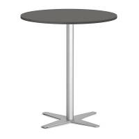 Amy cafebord &Oslash;90cm h&oslash;jde 105cm antracit bordplade med alugr&aring;t stel