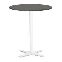 Amy cafebord &Oslash;90cm h&oslash;jde 105cm antracit bordplade med hvidt stel