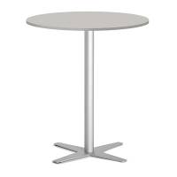 Amy cafebord &Oslash;90cm h&oslash;jde 105cm gr&aring; bordplade med alugr&aring;t stel