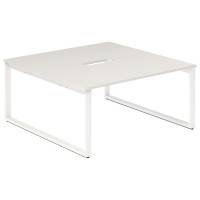 Studiebord startmodul 160x80cm i hvid med hvidt stel 