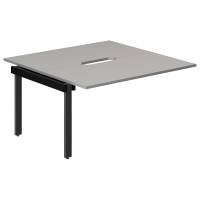 Studiebord tilbygningsmodul 140x70cm i lys grå med sort stel