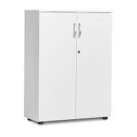 Ekoflex kontorskab 1090x800x355mm i hvidt laminat med d&oslash;re