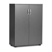 Ekoflex kontorskab 1090x800x355mm i antracit laminat med d&oslash;re