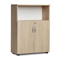 Ekoflex kontorskab 1090x800x355mm i eg laminat med lave d&oslash;re