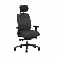 Savo Soul Mesh50 kontorstol tekstil med nakkest&oslash;tte og 2D-arml&aelig;n sort