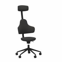 Savo Spine S kontorstol med lille nakkestøtte sort