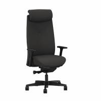 Savo XO kontorstol med sort tekstil og sort fodkryds