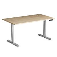 Ekoflex 2.0 h&aelig;ve-s&aelig;nkebord 140x80cm i eg med alugr&aring;t stel 