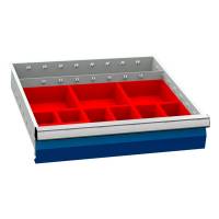 Skuffeindretning A 530x500mm højde 100mm rød