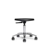 Arbejdsstol All-round 350-470 med hjul og krom hjulkryds