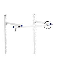 Beslag til fastgørelse af C-profilskinne på fast arm 