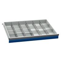 Skuffeindretning E 1005x736mm højde 75mm grå