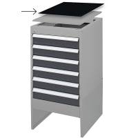 Gummimåtte til skuffesektion 535x665mm sort