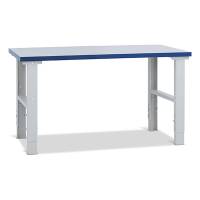 Filebænk med lys grå laminat bordplade 1500x800 mm