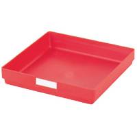 Plastkasse 150x150mm til v&aelig;rkstedsskuffe med h&oslash;jde 50mm, r&oslash;d