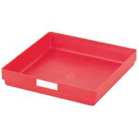 Plastkasse 150x150mm til v&aelig;rkstedsskuffe med h&oslash;jde 50mm, r&oslash;d