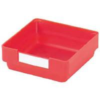 Plastkasse 75x75mm til v&aelig;rkstedsskuffe med h&oslash;jde 50mm, r&oslash;d