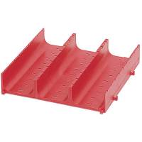 Plasttrau til skuffesektioner 150x150mm med 3 r&aelig;kker, r&oslash;d