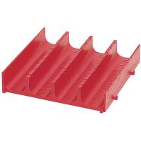 Plasttrau til skuffesektioner 150x150mm med 4 r&aelig;kker, r&oslash;d