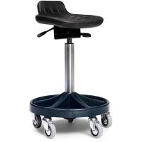 All-round Comfort mont&oslash;rstol h&oslash;j med let rullende hjul og sort understel