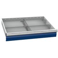 Skuffeindretning F 680x500mm højde 150mm grå