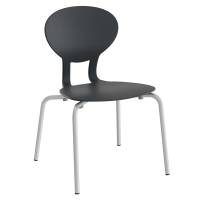 Rocka 3071M elevstol med sort sæde og alugråt stel 