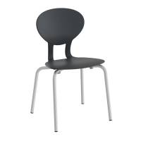 Rocka 3071S elevstol med sort s&aelig;de og alugr&aring;t stel 