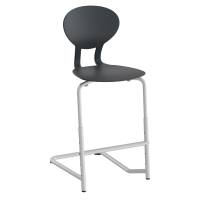 Rocka 3074M elevstol med sort sæde og alugråt stel 