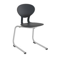 Rocka 3075M elevstol med sort sæde og alugråt stel