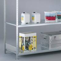 Hyldeplan til Boltless universalreol med st&aring;lhylder 2500x600mm