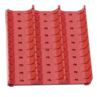 Plast skuffeindretning 3 baner til værkstedsskuffer 27x150x150mm 