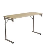 Klapbord Silhuett 120x45cm med birk HPL bordplade, krom stel