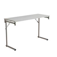 Klapbord Silhuett 120x45cm med hvid HPL bordplade, krom stel