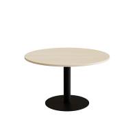 Cirkum bord Ø120cm 72cm høj i birk laminat med sort stel