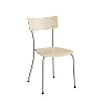 Strong 111 elevstol i birk laminat med alugr&aring;t stel