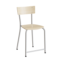 Strong 112 elevstol i birk laminat med alugråt stel