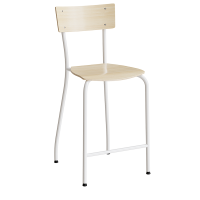 Strong 112 elevstol i birk laminat og hvidt stel