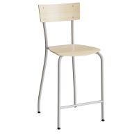 Strong 112 elevstol i birk laminat og alugr&aring;t stel