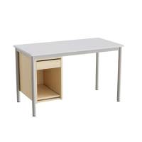 Sybord 120x60cm i gr&aring; laminat med alugr&aring;t stel, h&oslash;jde 72cm