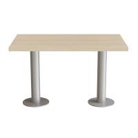 Marie bord 120x70cm 72cm høj i massiv birk med alugråt stel