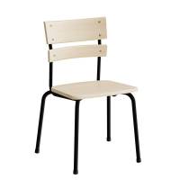 Classic 151 elevstol i massiv birk med sort stel